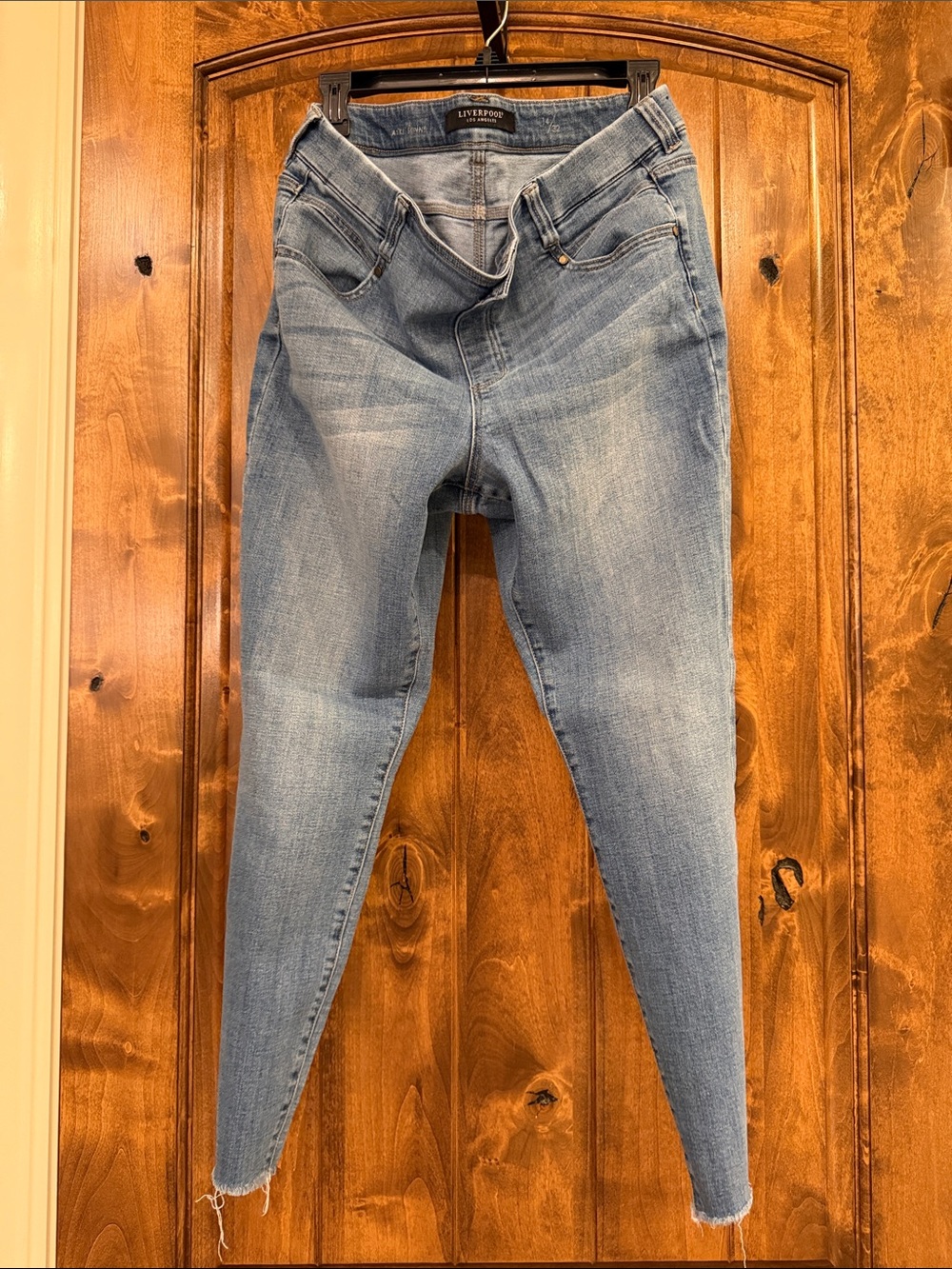 Liverpool Light Wash High-Rise Ankle Skinny Jeans - Women's